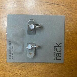 Nordstrom Rack silver cz earrings